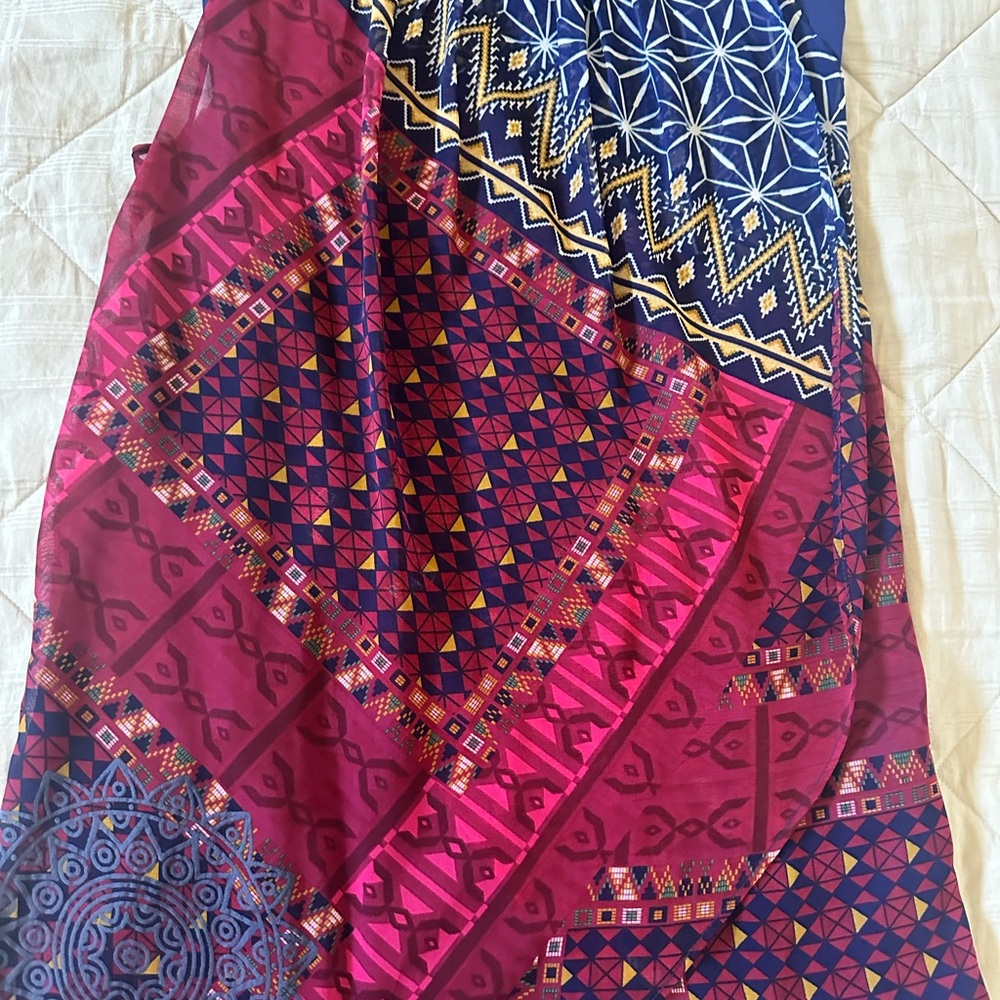 Desigual Mixed Pattern Dress - Picture 8 of 11